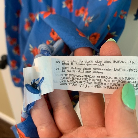 Zara Blue Floral Emma Dress, size M - Picture 6 of 8